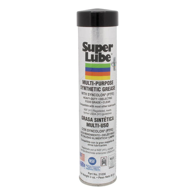 Super Lube Multi-Purpose Synthetic Grease w/Syncolon (PTFE) - 3oz Cartridge [21036] - Rough Seas Marine