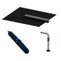 TACO ShadeFin w/Black Fabric, Bag  Fixed Rod Holder Mount Kit [T10-3000-4] - Rough Seas Marine