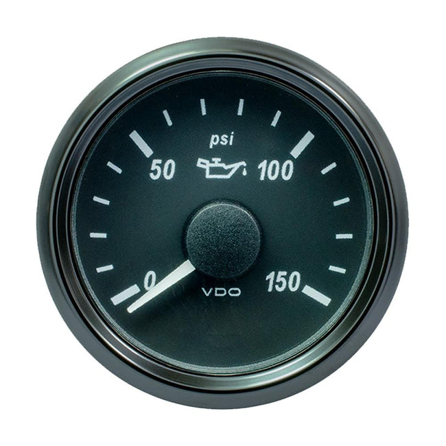 VDO SingleViu 52mm (2-1/16") Oil Pressure Gauge - 150 PSI - 0-180 Ohm [A2C3833300030] - Rough Seas Marine