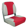Springfield Economy Multi-Color Folding Seat - Grey/Red [1040655] - Rough Seas Marine