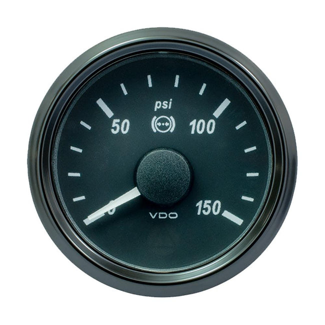 VDO SingleViu 52mm (2-1/16") Brake Pressure Gauge - 150 PSI - 0-180 Ohm [A2C3833480030] - Rough Seas Marine