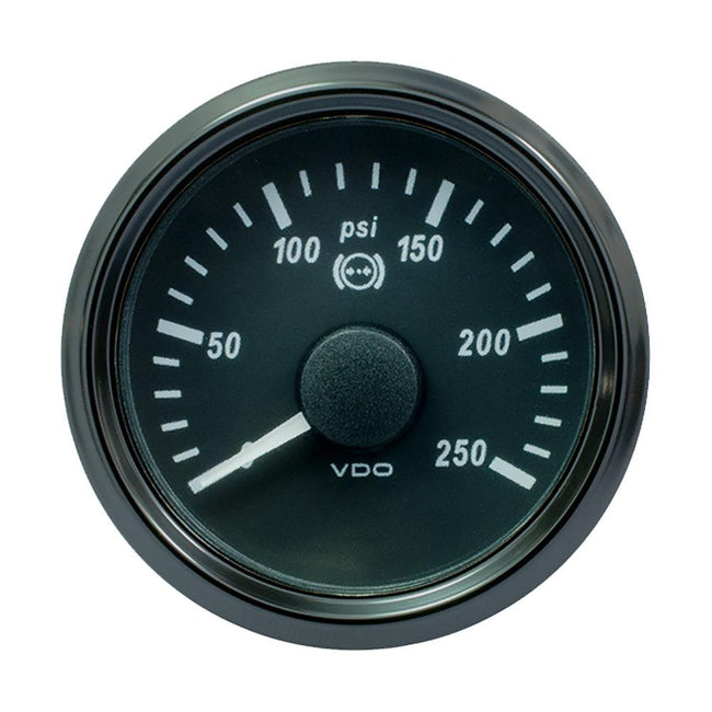 VDO SingleViu 52mm (2-1/16") Brake Pressure Gauge - 250 PSI - 0-4.5V [A2C3832730030] - Rough Seas Marine