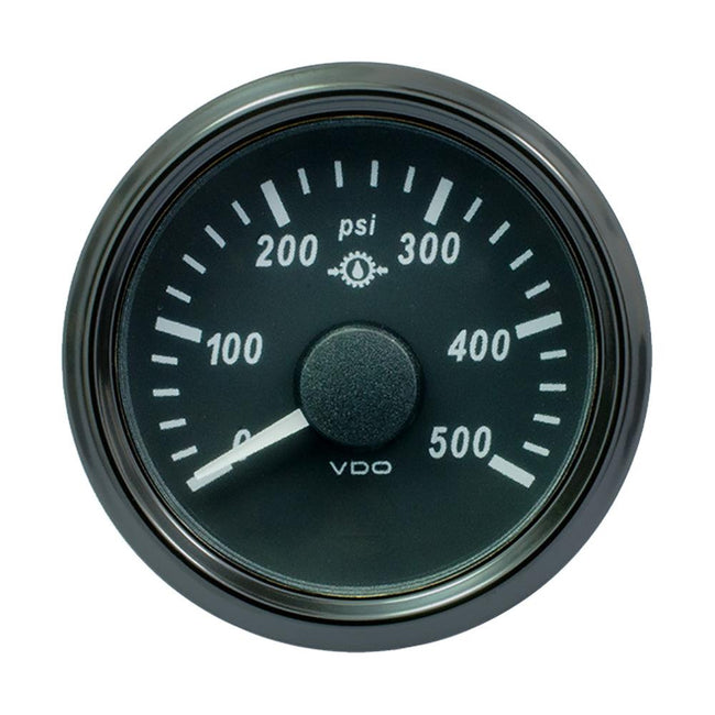 VDO SingleViu 52mm (2-1/16") Gear Pressure Gauge - 500 PSI - 0-4.5V [A2C3832740030] - Rough Seas Marine