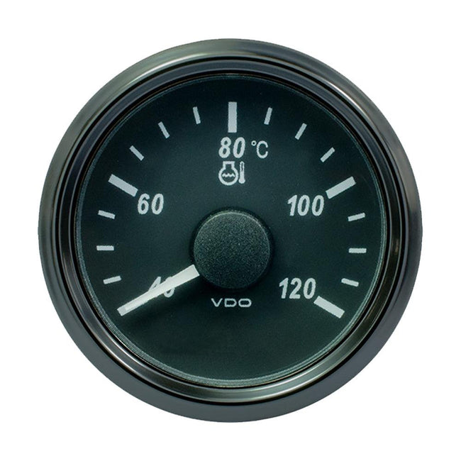 VDO SingleViu 52mm (2-1/16") Water Temp. Gauge - Euro - 120 C - 291-22 ohm [A2C3833330030] - Rough Seas Marine