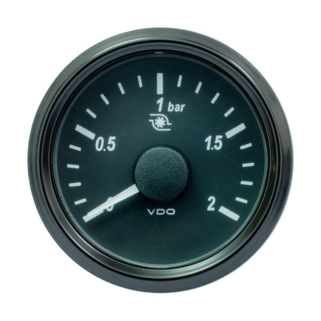 VDO SingleViu 52mm (2-1/16") Turbo Pressure Gauge - 60 PSI - 0-180 Ohm [A2C3833470030] - Rough Seas Marine