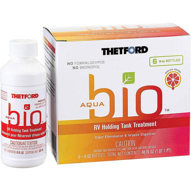 Thetford AquaBio RV Holding Tank Treatment - Citrus Twist Scent - 6-Pack of 8oz Bottles [96604] - Rough Seas Marine