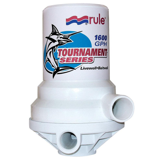 Rule Tournament Series 1600 GPH Livewell Pump Dual Port [209FDP] - Rough Seas Marine