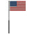 Mate Series Flag Pole - 36" w/USA Flag [FP36USA] - Rough Seas Marine