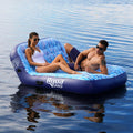 Aqua Leisure Ultra Cushioned Comfort Lounge Hawaiian Wave Print - 2-Person [APL17011S2] - Rough Seas Marine