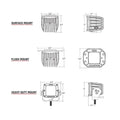 RIGID Industries D-Series Pro Dually Spot Surface Mount Pair - Midnight Edition [202213BLK] - Rough Seas Marine