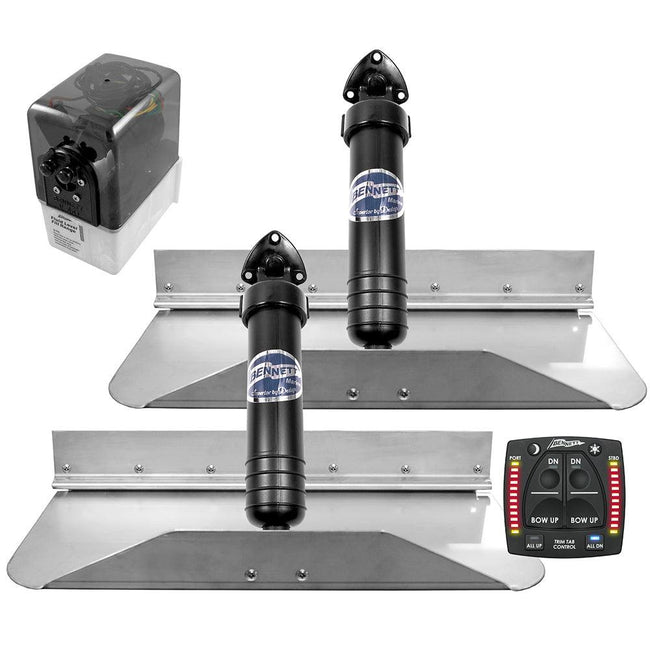 Bennett Marine 18x9 Hydraulic Trim Tab System w/One Box Indication [189OBI] - Rough Seas Marine
