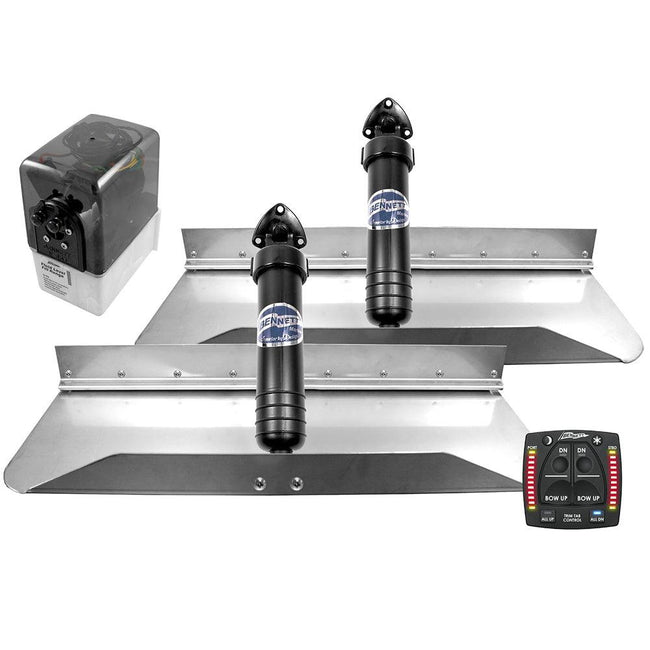 Bennett Marine 24x9 Hydraulic Trim Tab System w/One Box Indication [249OBI] - Rough Seas Marine