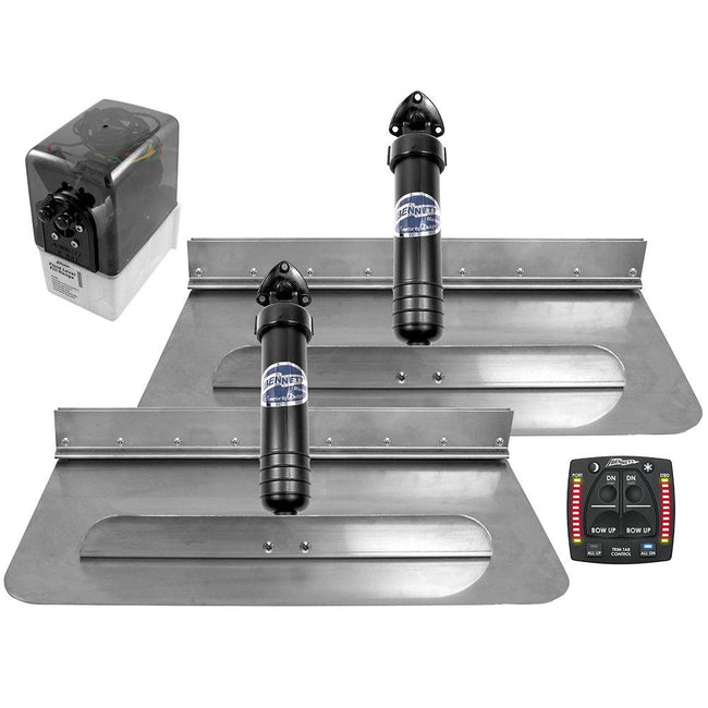 Bennett Marine 24x12 Hydraulic Trim Tab System w/One Box Indication [2412OBI] - Rough Seas Marine