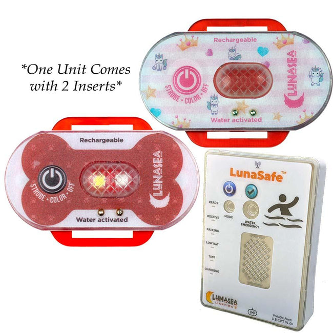 Lunasea Child/Pet Safety Water Activated Strobe Light w/RF Transmitter - Red Case [LLB-63RB-E0-K1] - Rough Seas Marine