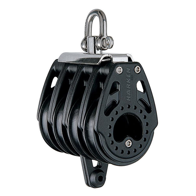 Harken 57mm Quad Block Swivel, Center Becket [HSB380] - Rough Seas Marine
