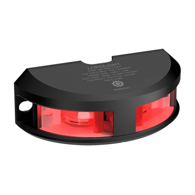 Lopolight Series 200-016 - Navigation Light - 2NM - Vertical Mount - Red - Black Housing [200-016G2-B] - Rough Seas Marine