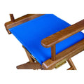Whitecap Directors Chair w/Blue Seat Covers - Teak [60041] - Rough Seas Marine