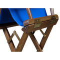 Whitecap Directors Chair w/Blue Seat Covers - Teak [60041] - Rough Seas Marine