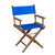 Whitecap Directors Chair w/Blue Seat Covers - Teak [60041] - Rough Seas Marine