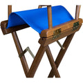 Whitecap Captains Chair w/Blue Seat Covers - Teak [60045] - Rough Seas Marine