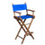 Whitecap Captains Chair w/Blue Seat Covers - Teak [60045] - Rough Seas Marine