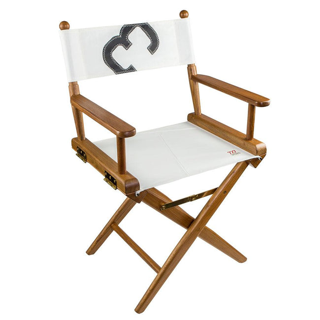 Whitecap Directors Chair w/Sail Cloth Seating - Teak [61044] - Rough Seas Marine