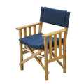 Whitecap Directors Chair II w/Navy Cushion - Teak [61052] - Rough Seas Marine