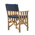 Whitecap Directors Chair II w/Navy Cushion - Teak [61052] - Rough Seas Marine
