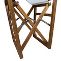 Whitecap Directors Chair w/White Batyline Fabric - Teak [63061] - Rough Seas Marine