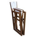 Whitecap Directors Chair w/White Batyline Fabric - Teak [63061] - Rough Seas Marine