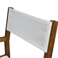 Whitecap Directors Chair w/White Batyline Fabric - Teak [63061] - Rough Seas Marine