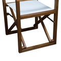 Whitecap Directors Chair w/White Batyline Fabric - Teak [63061] - Rough Seas Marine