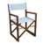 Whitecap Directors Chair w/White Batyline Fabric - Teak [63061] - Rough Seas Marine