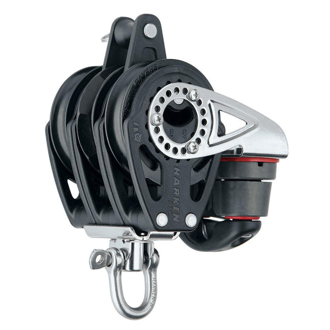 Harken 57mm Triple Carbo Block - Swivel, Becket, Cam Cleat [2141] - Rough Seas Marine