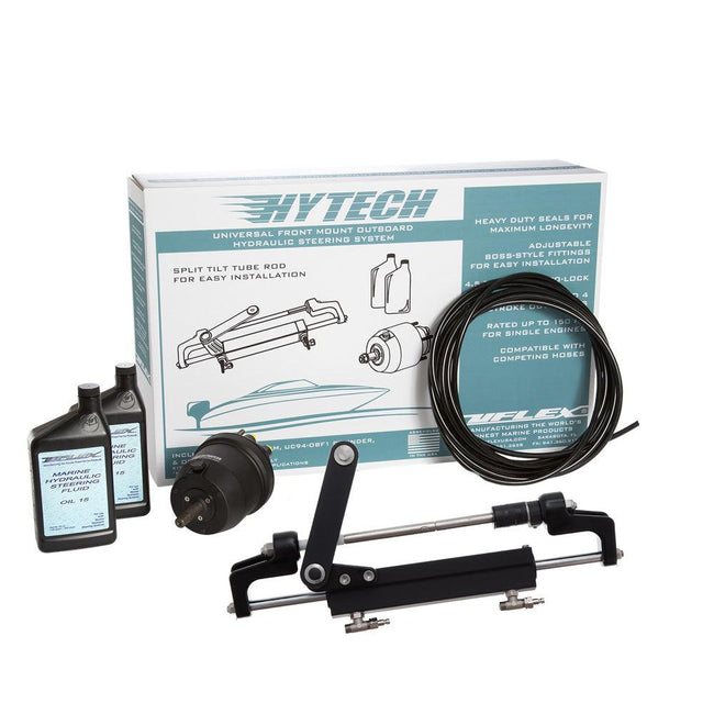 Uflex HYTECH 1.1 Front Mount OB System up to 175HP - Includes UP20 FM Helm, 2qts of Oil, UC95-OBF Cylinder  40 Tubing [HYTECH 1.1] - Rough Seas Marine