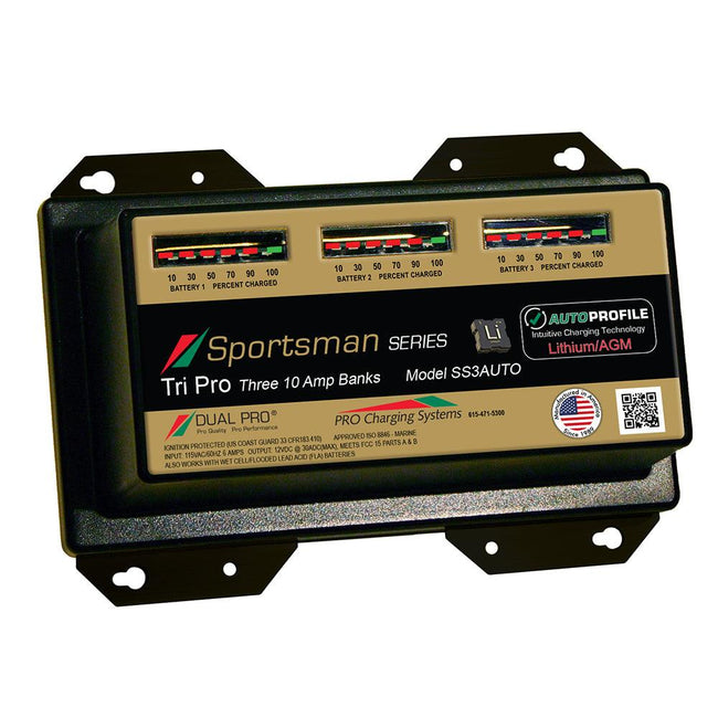 Dual Pro SS3 Auto 30A - 3-Bank Lithium/AGM Battery Charger [SS3AUTO] - Rough Seas Marine