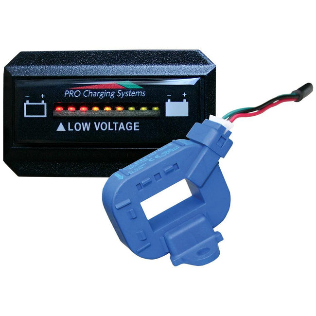Dual Pro Lithium Battery Gauge - Single - Rectangle Horizontal Display [BFGHLITH] - Rough Seas Marine
