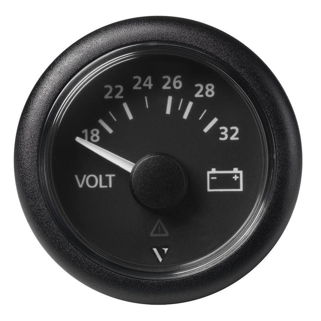 Veratron 52mm (2-1/16") Viewline Voltmeter 18-32V - Black Dial  Bezel [A2C59512458] - Rough Seas Marine