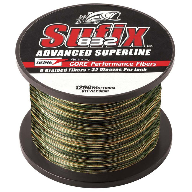 Sufix 832 Advanced Superline Braid - 15lb - Camo - 1200 yds [660-315CA] - Rough Seas Marine