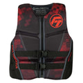 Full Throttle Mens Rapid-Dry Flex-Back Life Jacket - S - Black/Red [142500-100-020-22] - Rough Seas Marine