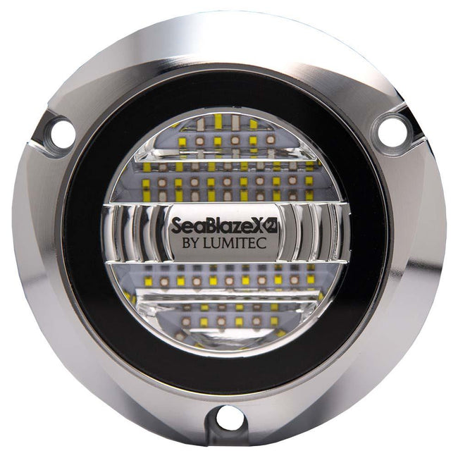 Lumitec Seablaze X2 Underwater Light Dual Color White Blue Polished Housing [101592] - Rough Seas Marine