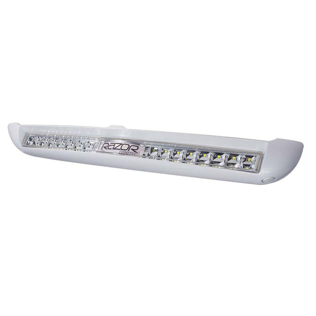 Lumitec Razor Light Bar - Flood - White Housing w/Inverted Logo Flush Mount [101590] - Rough Seas Marine