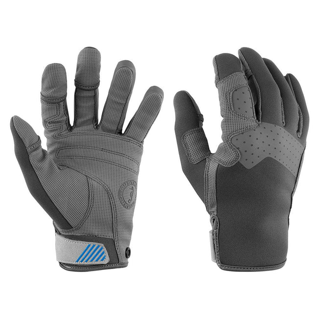 Mustang Traction Closed Finger Gloves - Grey/Blue - Large [MA600302-269-L-267] - Rough Seas Marine