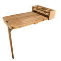 Whitecap Cockpit Table w/Folding Leaves  4 Cupholders - Teak [61392C] - Rough Seas Marine