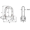 Wichard Self-Locking D Shackle - Diameter 8mm - 5/16" [01204] - Rough Seas Marine