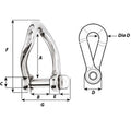 Wichard Self-Locking Twisted Shackle - Diameter 8mm - 5/16" [01224] - Rough Seas Marine