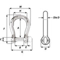 Wichard Self-Locking Bow Shackle - Diameter 8mm - 5/16" [01244] - Rough Seas Marine