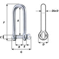 Wichard Captive Pin Long D Shackle - Diameter 6mm - 1/4" [01413] - Rough Seas Marine