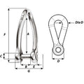 Wichard Captive Pin Twisted Shackle - Diameter 8mm - 5/16" [01424] - Rough Seas Marine