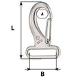 Wichard Webbing Snap Hook - 30mm - Length 60mm [02284] - Rough Seas Marine